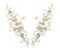 5" Wide x 10 3/4" Long Gold Bridal Venice Lace with Beaded Sequins Pack of 25